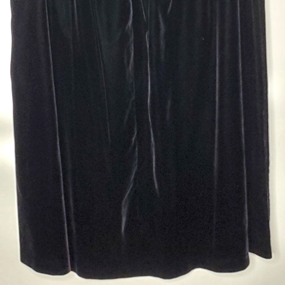 Scott McClintock Velvet Maxi Skirt Size 16 Vintage Black A-line Elegant Gala Y2K - Picture 5 of 13